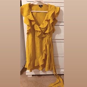 F21 Mustard Yellow wrap dress